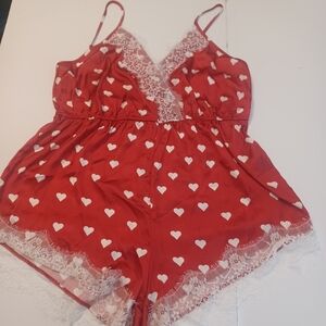 SHEIN Curve heart print sexy romper plus sz 3X